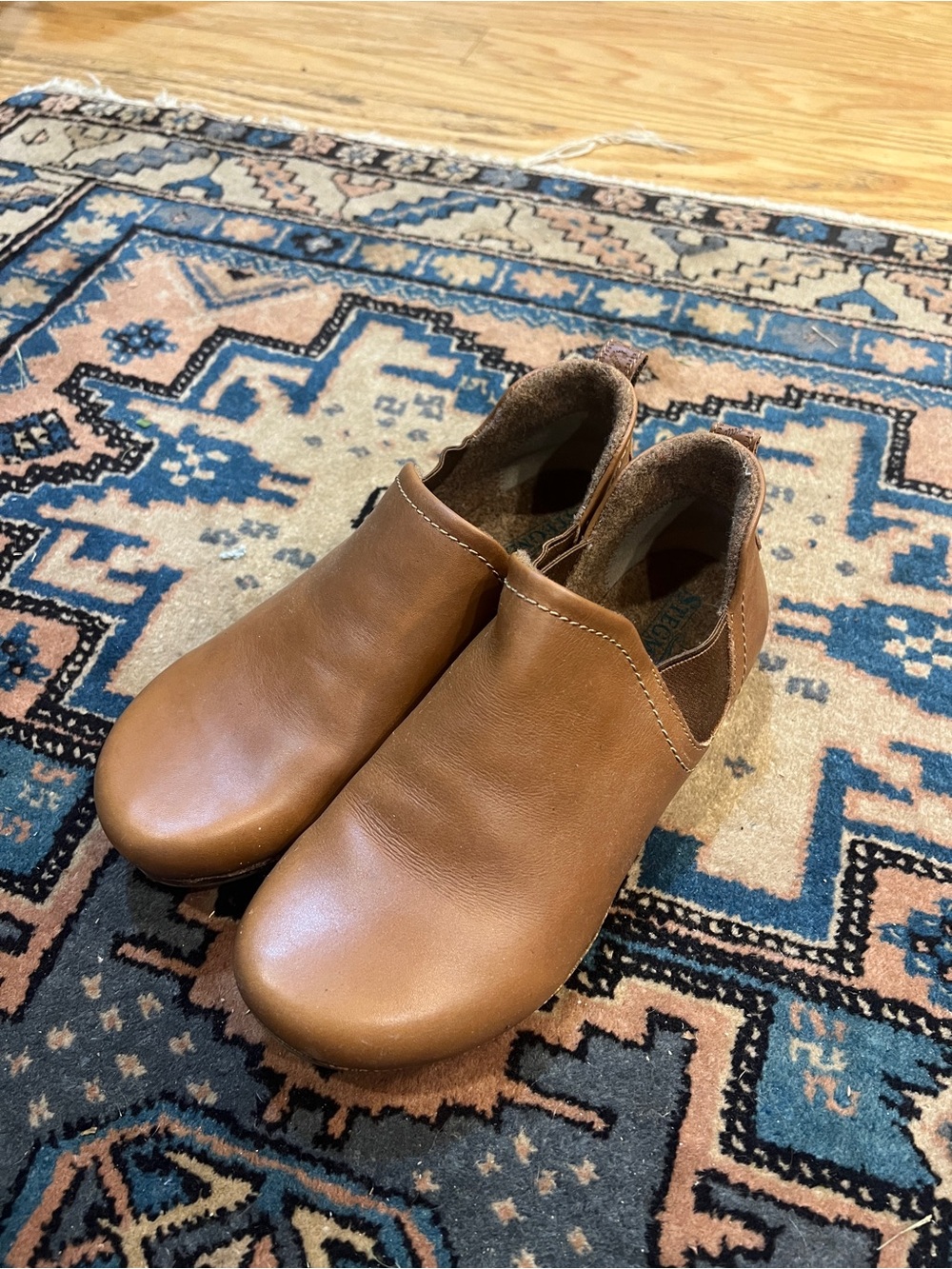 Women’s Slip-On Ankle Booties in Tan Leather